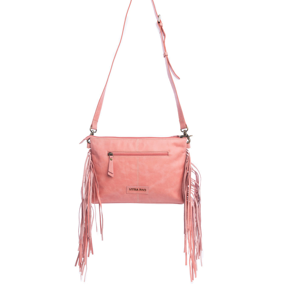 Chaparral Ridge Hand-Tooled Bag In Pink - Myra USA