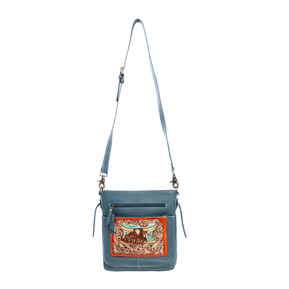 Stella Steer Hand-Tooled Bag - Myra USA