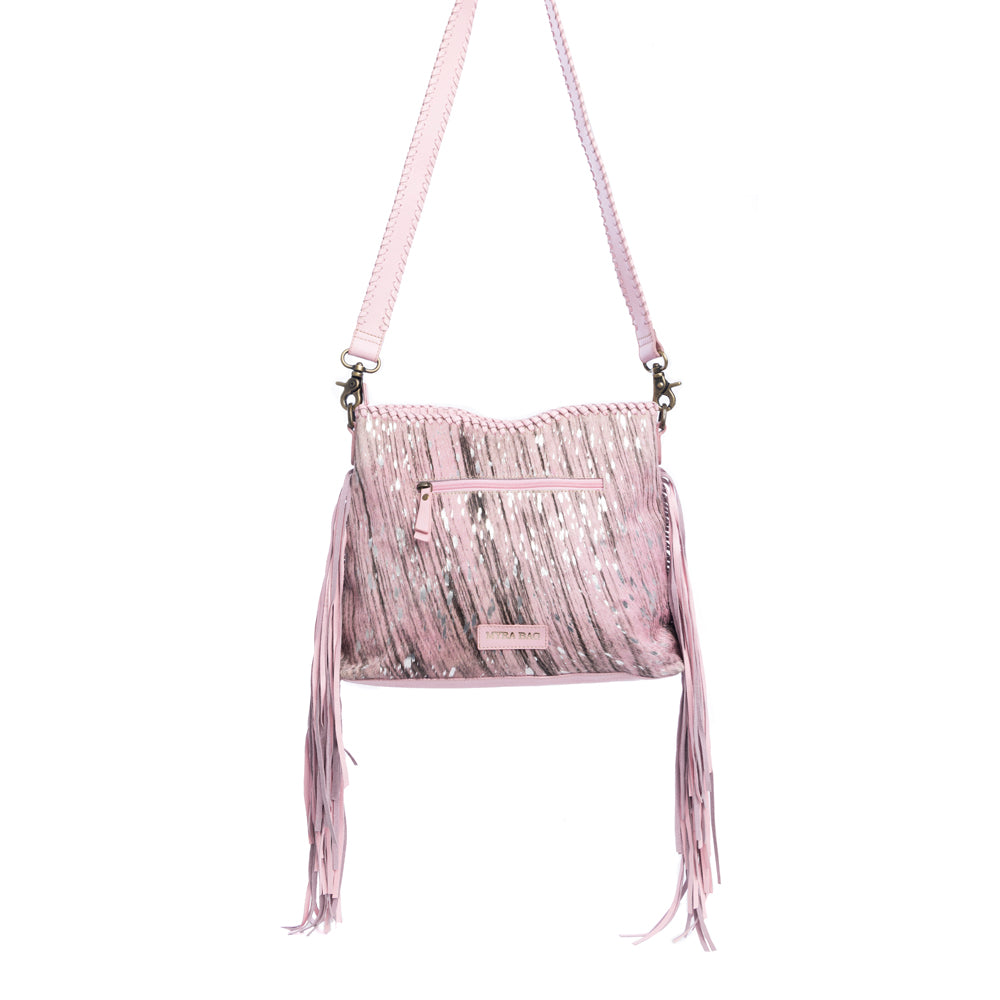Silver Rose Trail Leather & Hairon Bag - Myra USA