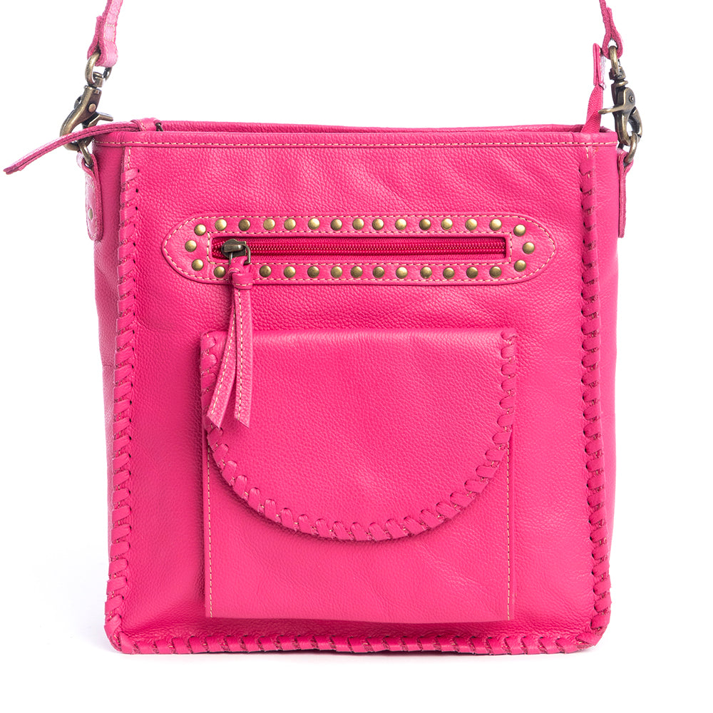 Ninnekah Leather Bag In Magenta - Myra USA