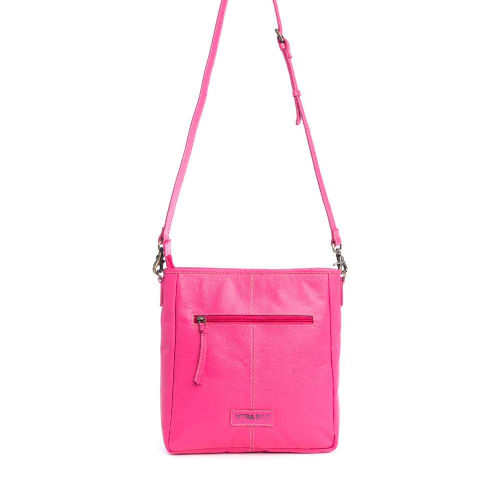 Ninnekah Leather Bag In Magenta - Myra USA
