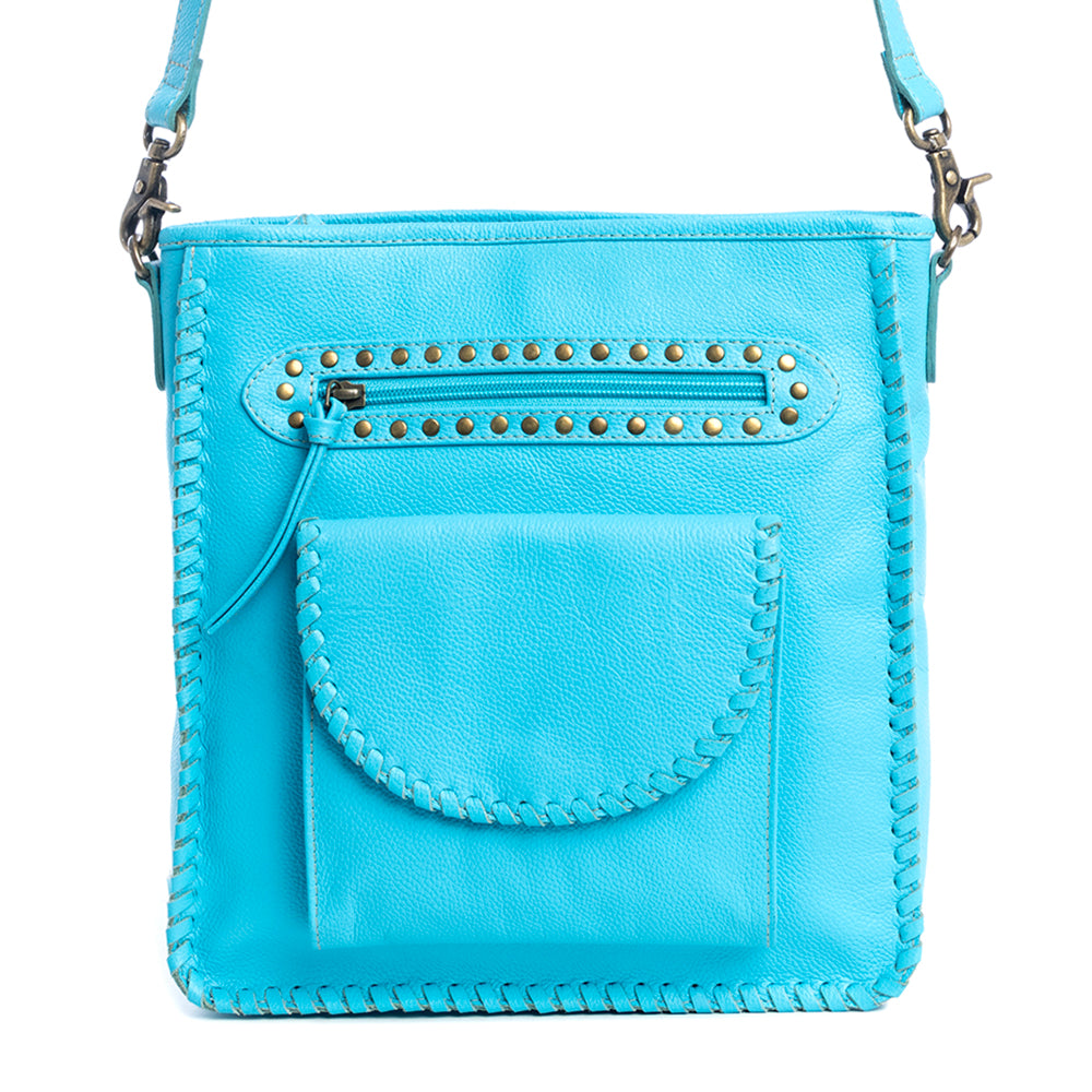 Ninnekah Leather Bag In Sky Blue - Myra USA