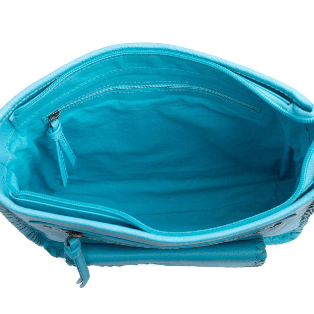 Ninnekah Leather Bag In Sky Blue - Myra USA