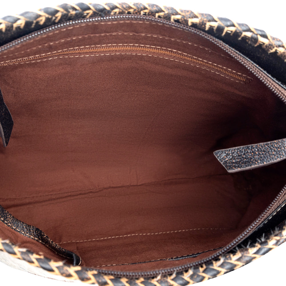 Valley Brook Hand-Tooled Bag In Coal - Myra USA