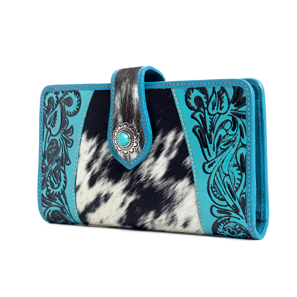 Las Mijitas Wallet in Turquoise - Myra USA