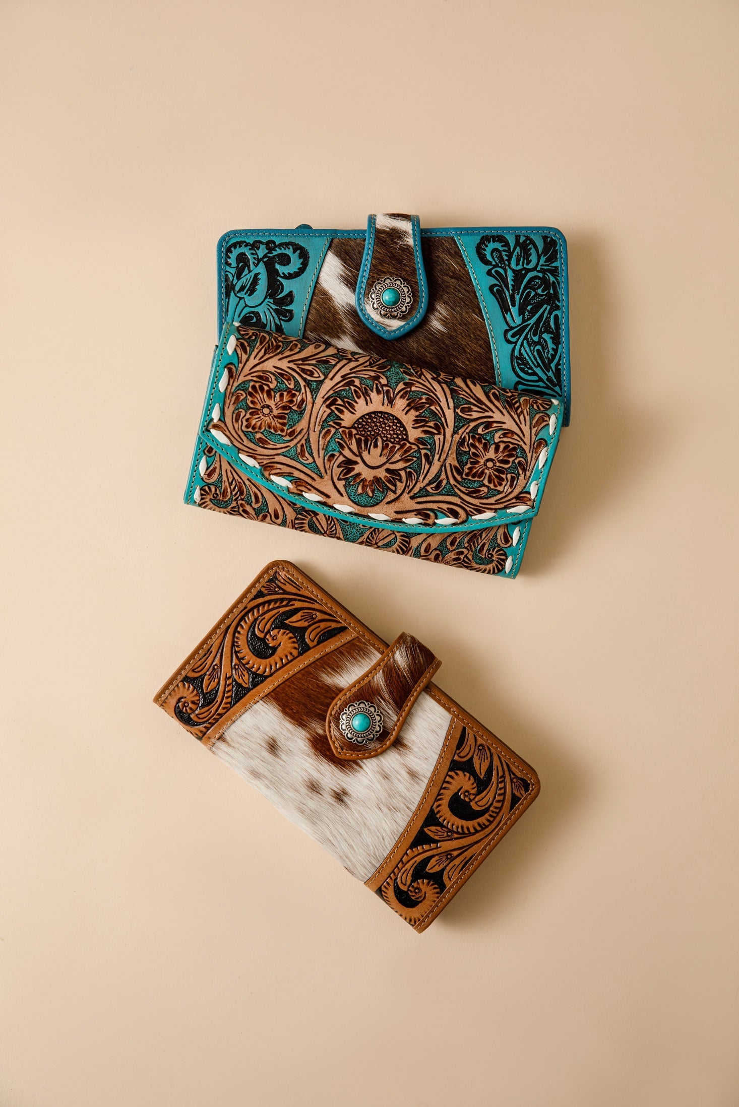 Las Mijitas Wallet in Turquoise - Myra USA