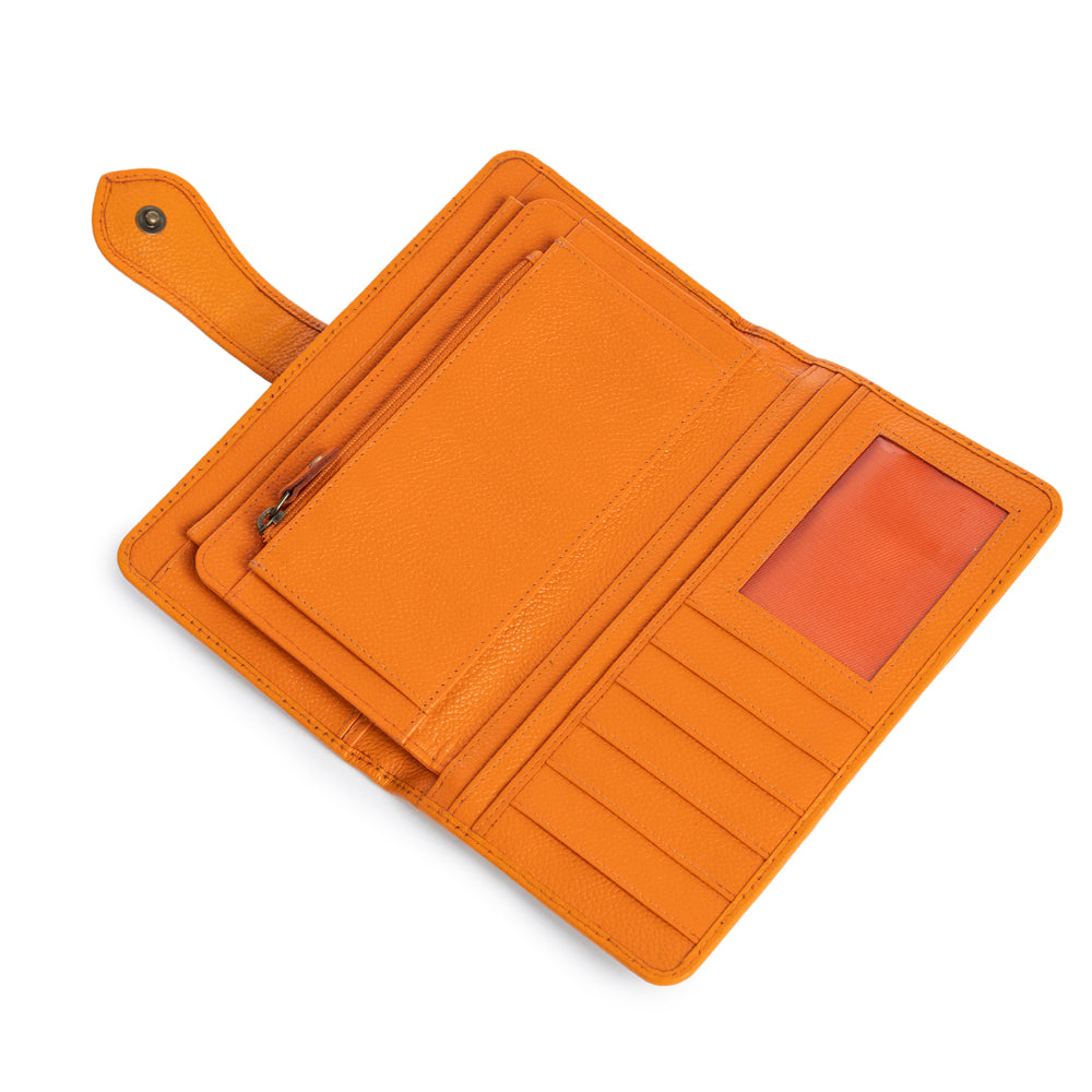 Las Mijitas Wallet in Blaze Orange - Myra USA