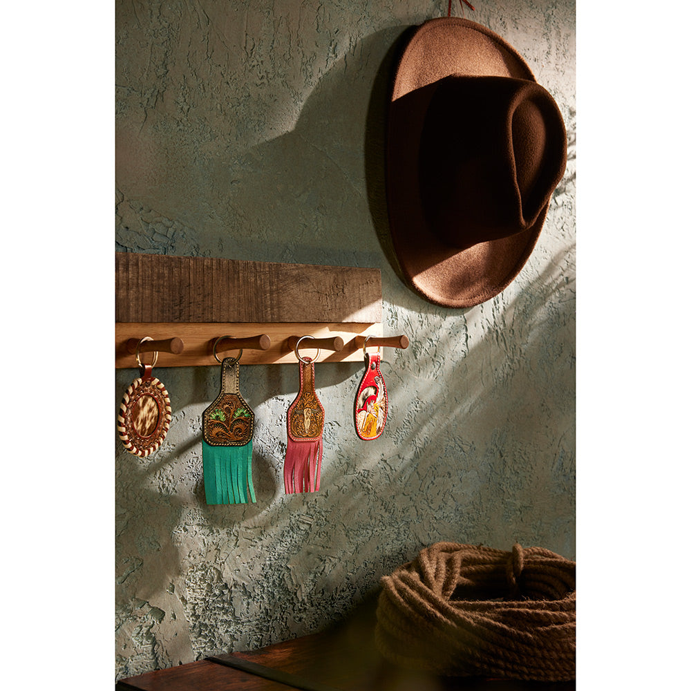 Steer Crossing Key Fob in Rose - Myra USA