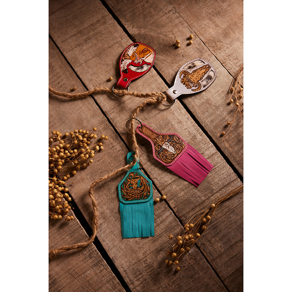 Steer Crossing Key Fob in Rose - Myra USA