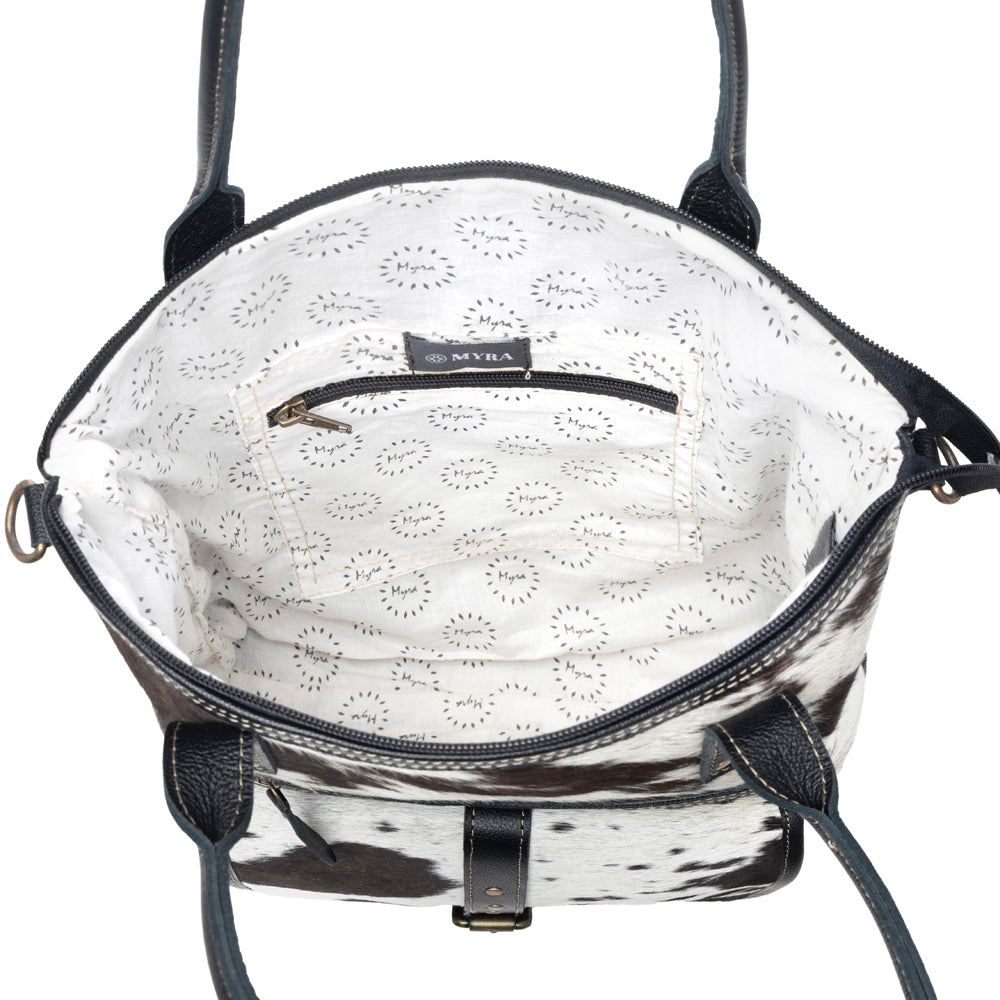 Mesa Maverick Tote Bag in Black & White - Myra USA
