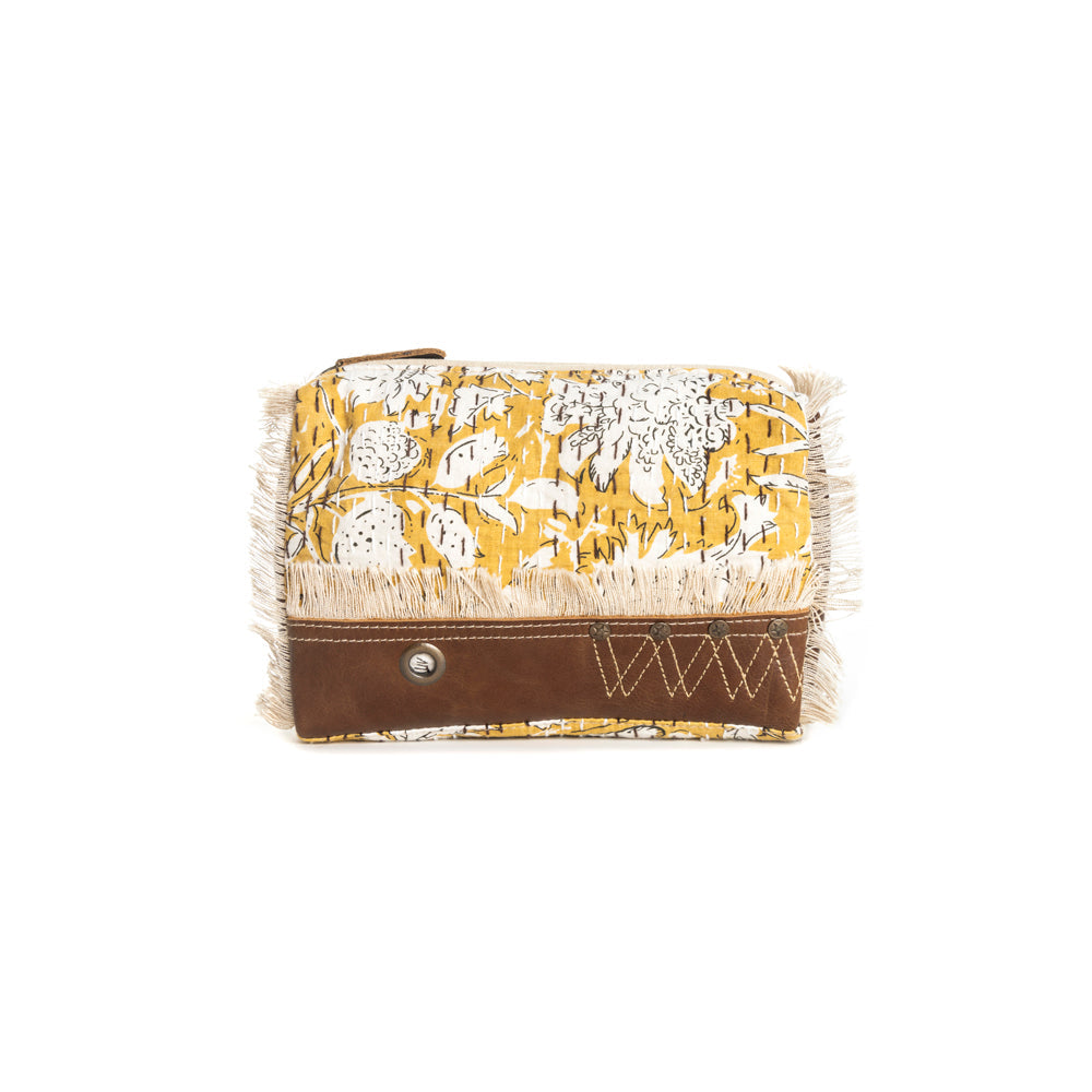Golden Prairie Leaf Clutch Pouch - Myra USA