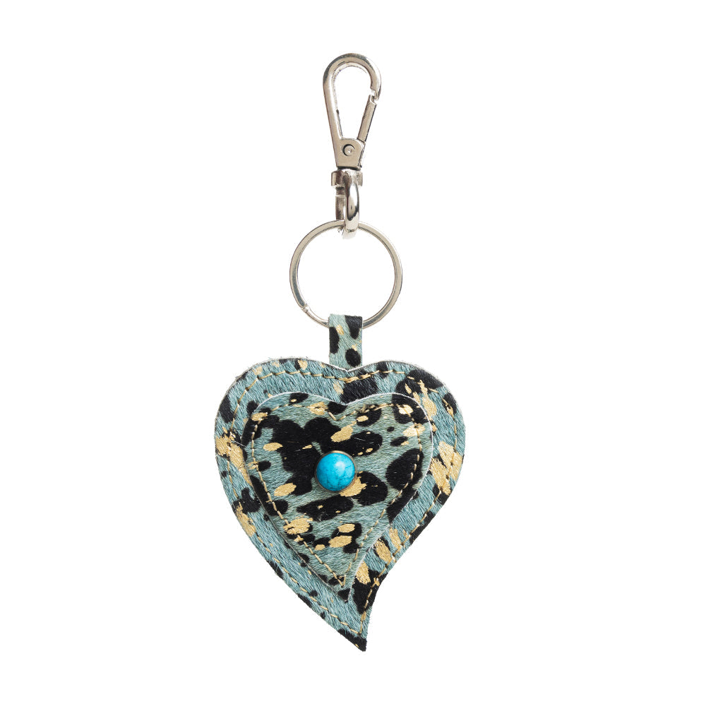 Heart's Love Key Fob in Turquoise - Myra USA