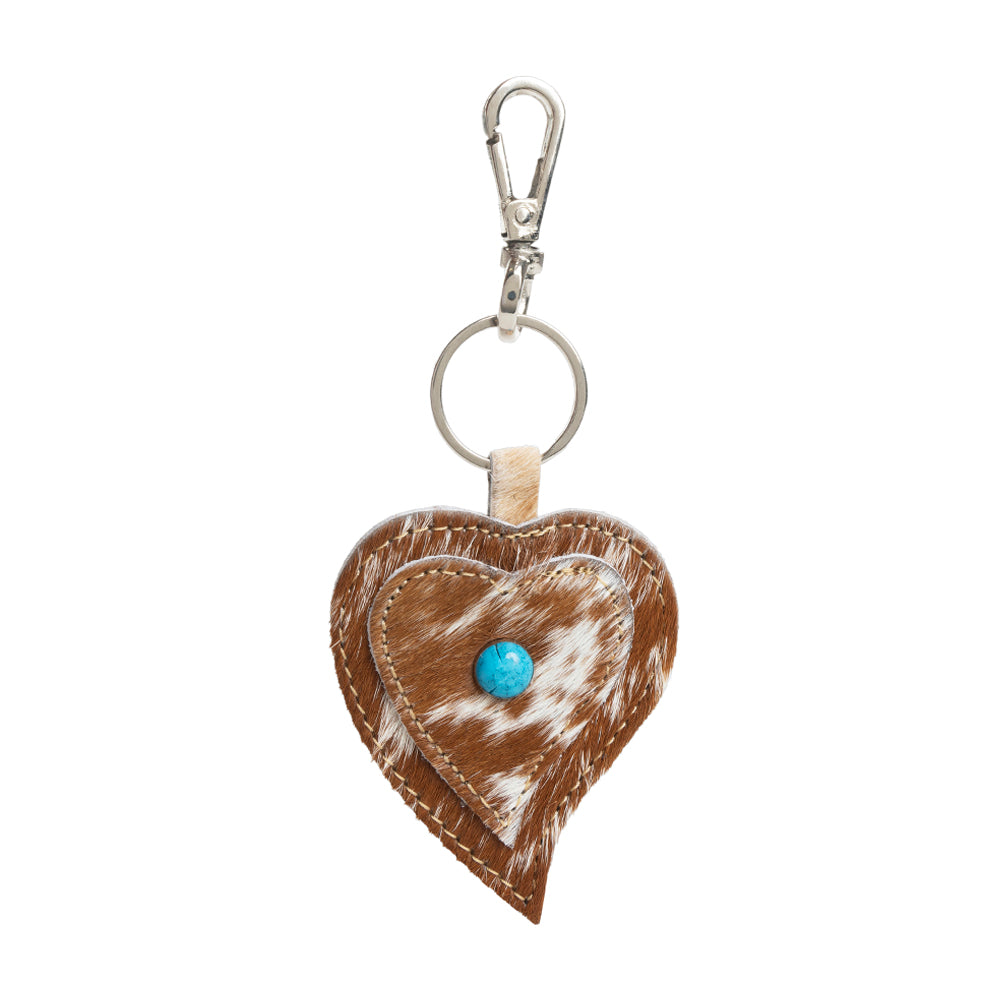 Heart's Love Key Fob in Caramel - Myra USA