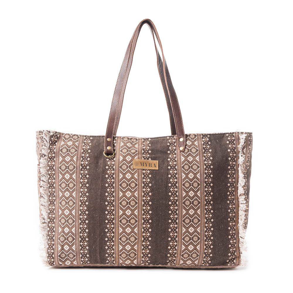 Tribal Spirit Adventure Weekender Bag In Brown - Myra USA
