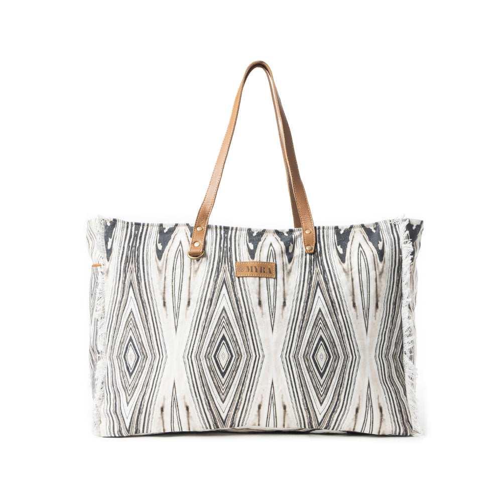 Tribal Spirit Adventure Weekender Bag In Off White - Myra USA