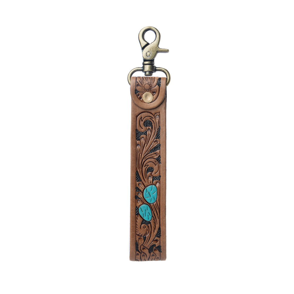 Daydreams Key Fob In Blue and Brown - Myra USA