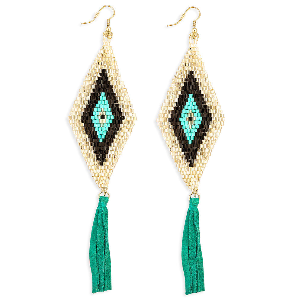 Crested Trail Fringe Earrings - Myra USA