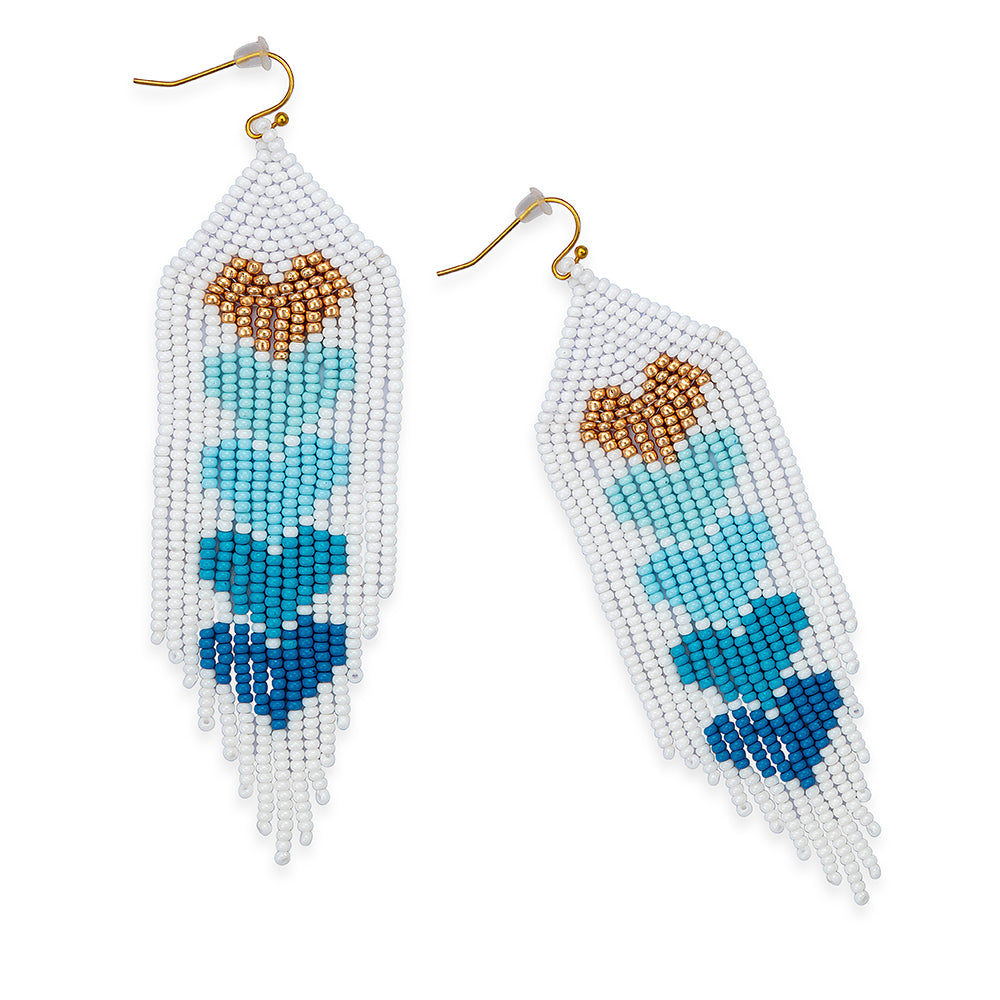 Hearts of Five Earrings in Blue - Myra USA
