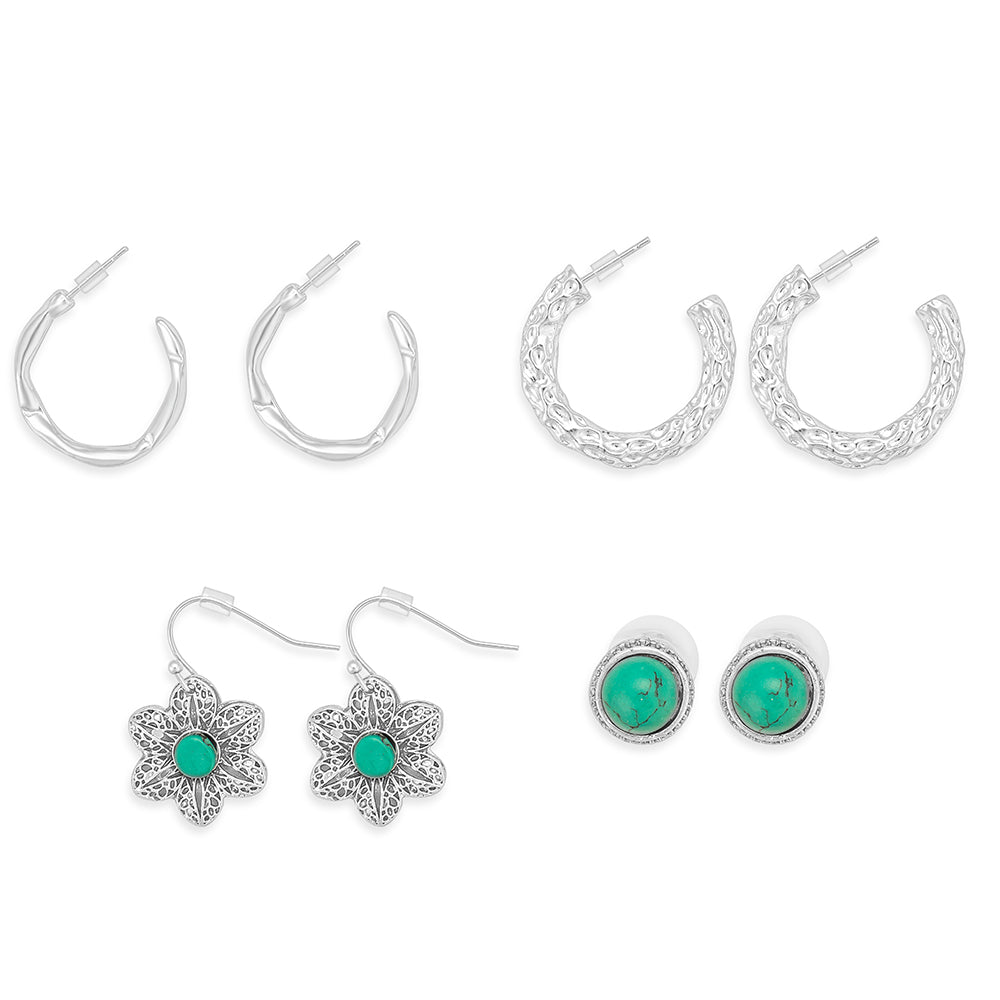 Hannah Fashion Set Of Four Earrings - Myra USA