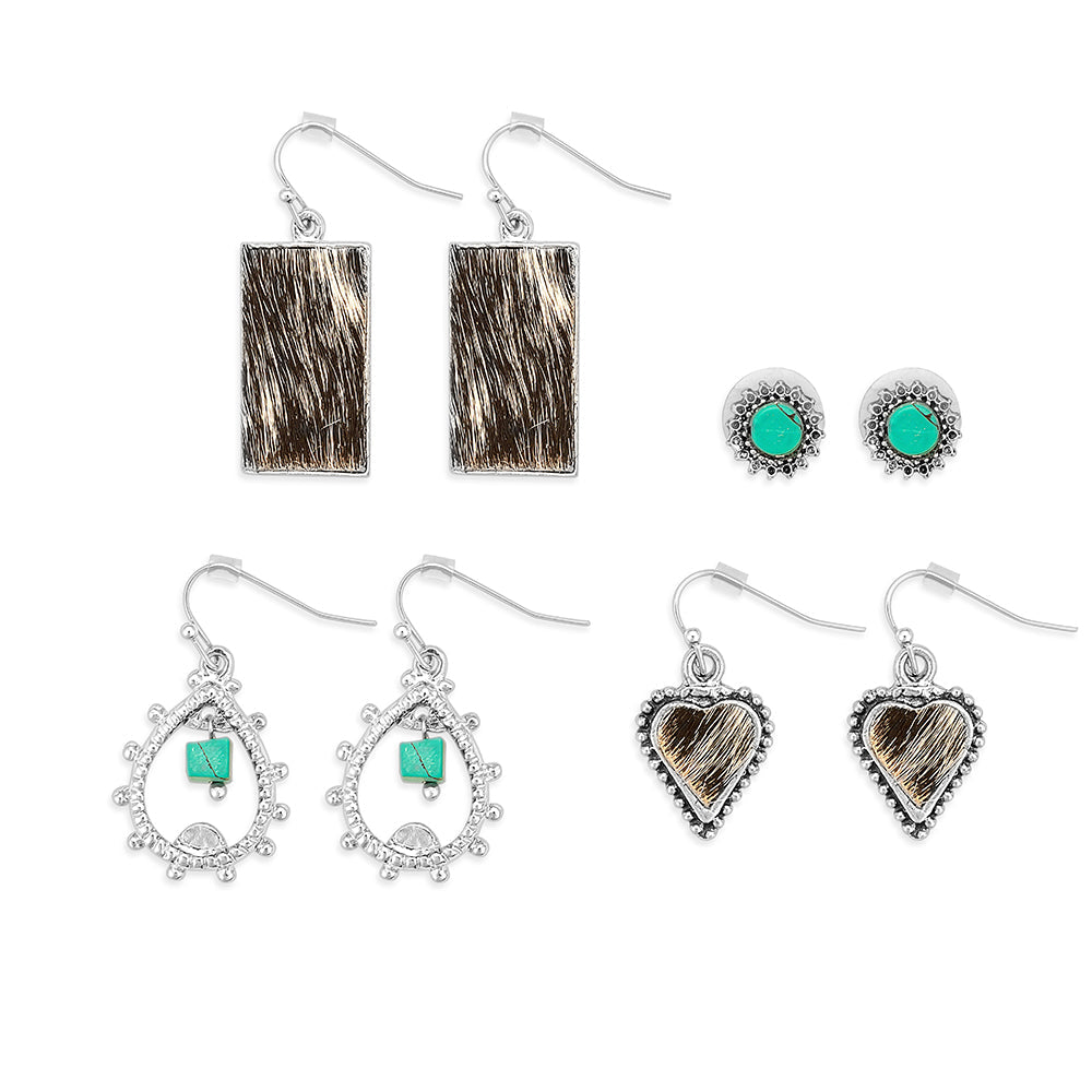 Callista Fall Fashion Set Of Four Earrings - Myra USA