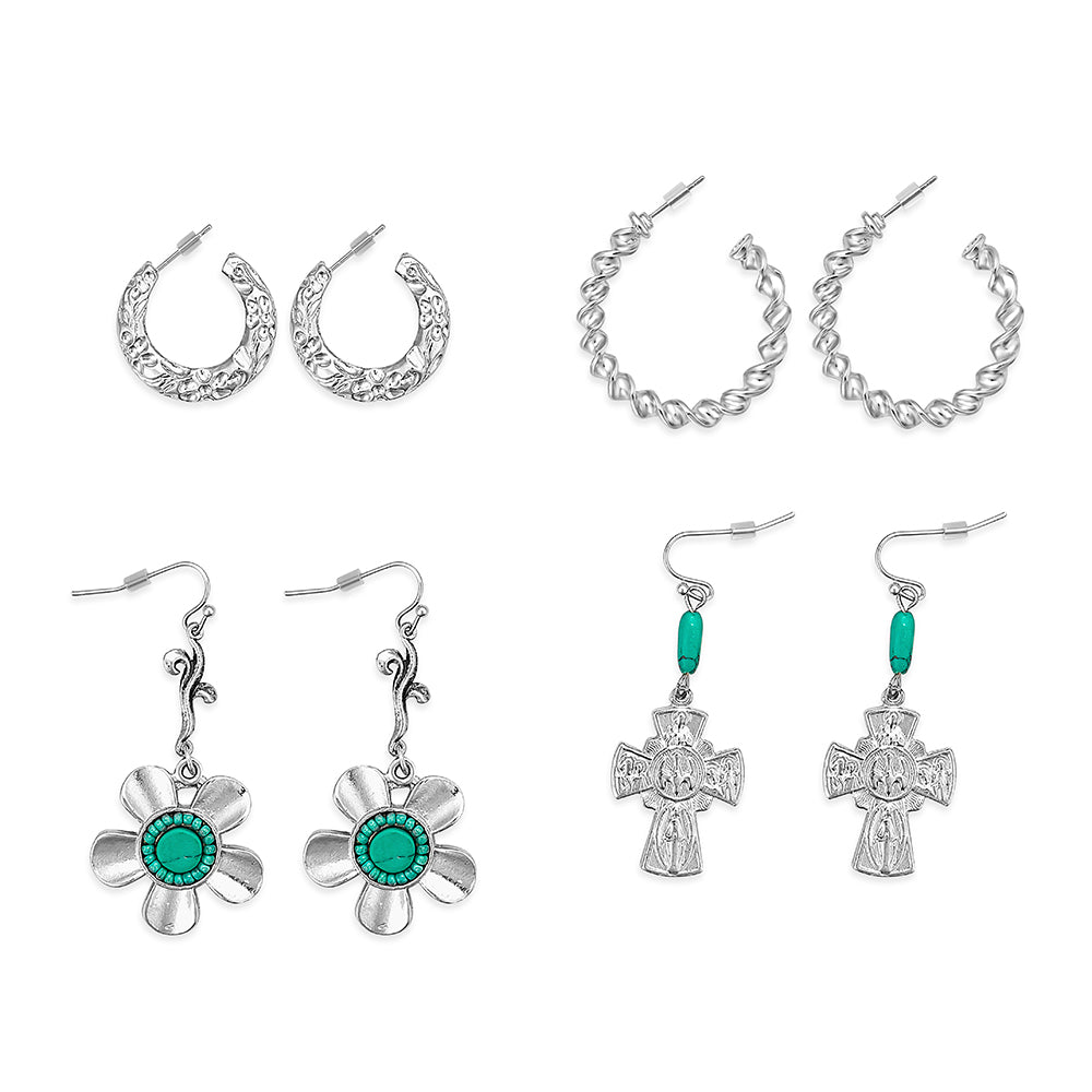 Arabella Hills Fashion Set Of Four Earrings - Myra USA