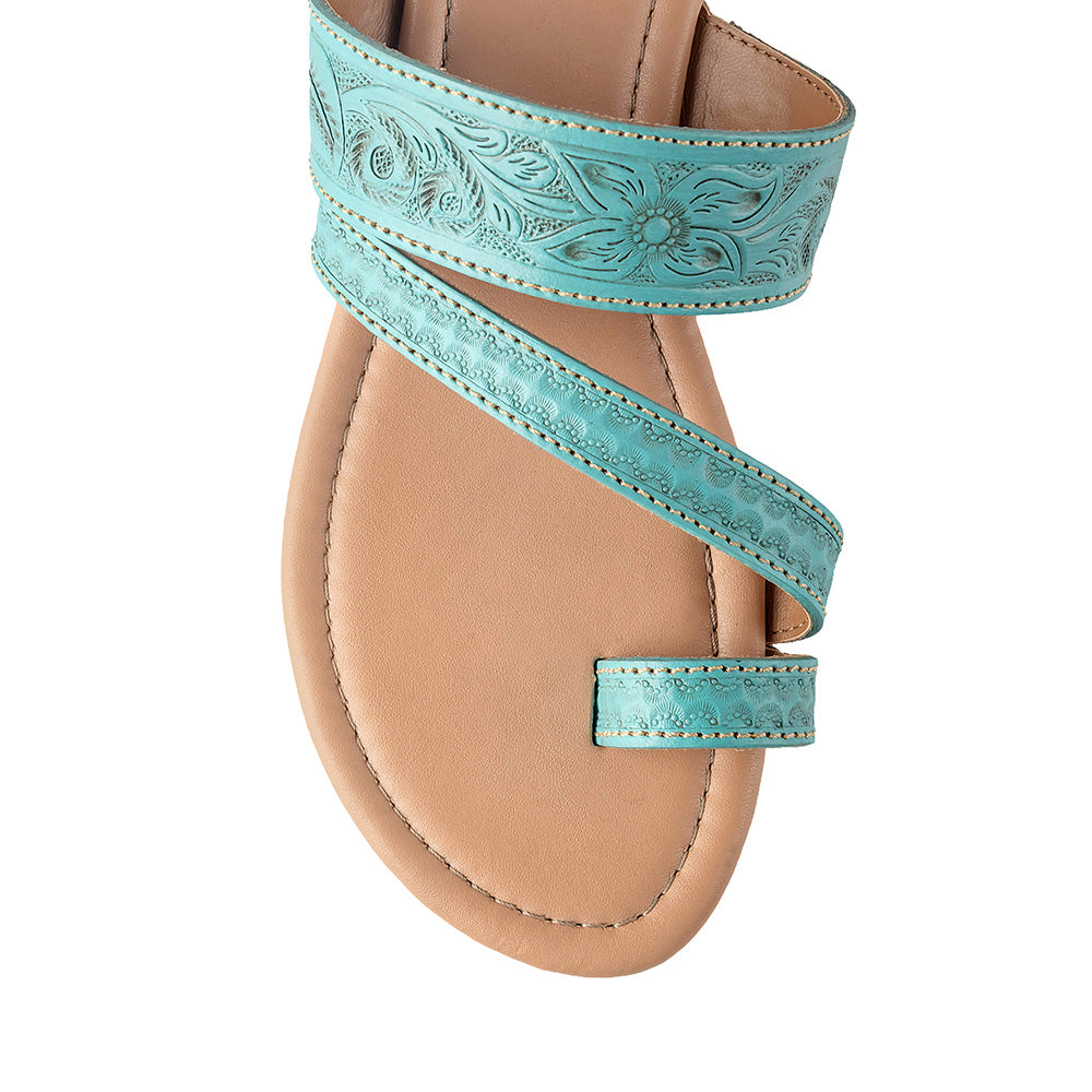 Lannie Mae Sandals in Teal - Myra USA