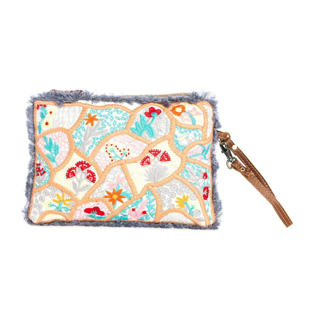 Mosaic Garden Clutch Pouch - Myra USA