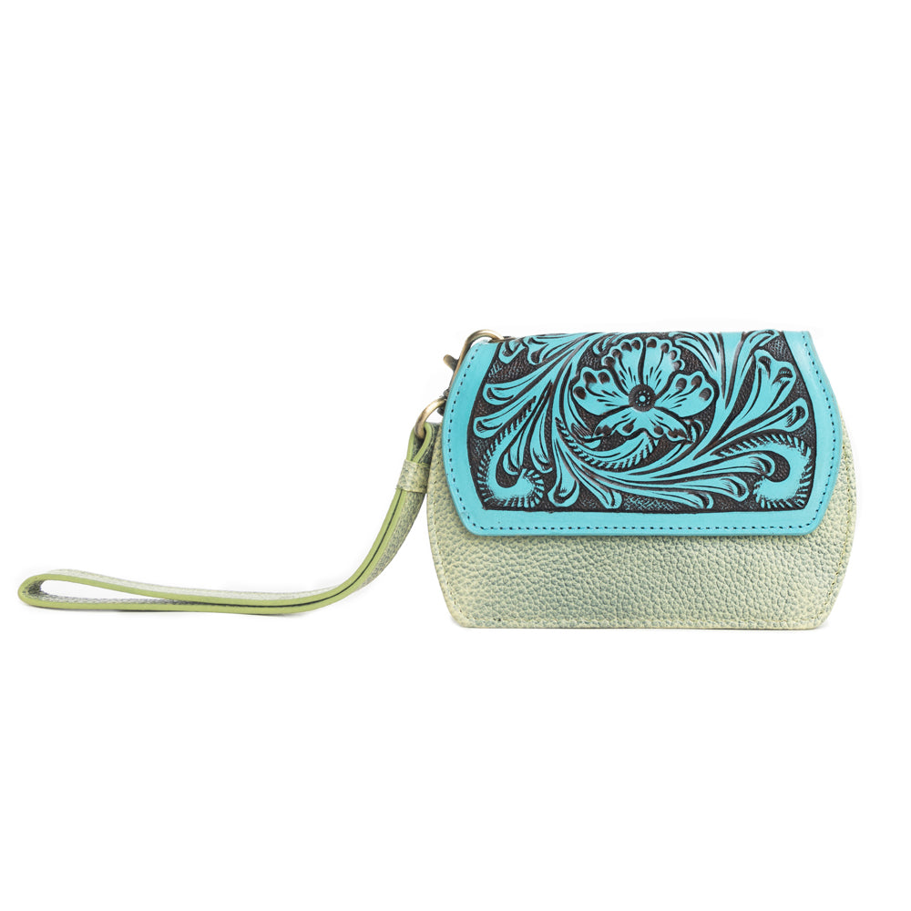 Canyon Bloom Wallet in Moss - Myra USA