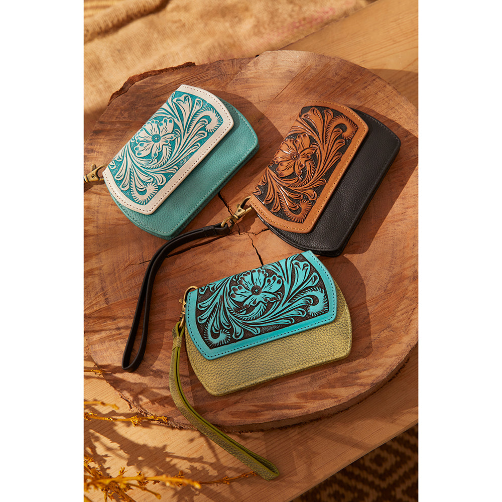 Canyon Bloom Wallet in Turquoise - Myra USA