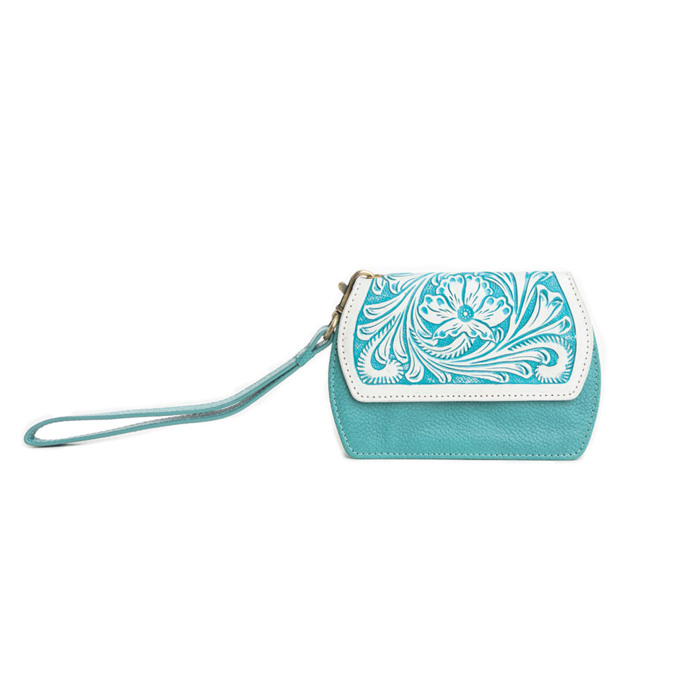 Canyon Bloom Wallet in Turquoise - Myra USA