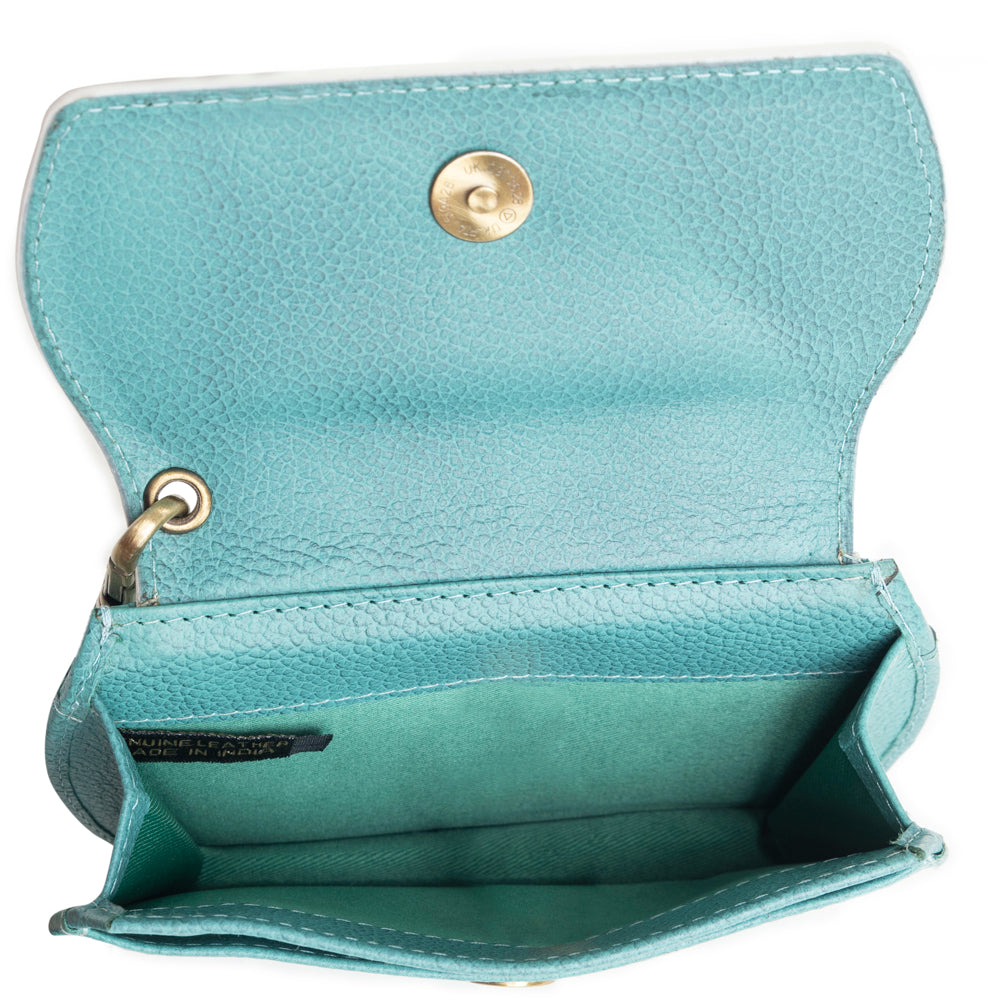Canyon Bloom Wallet in Turquoise - Myra USA