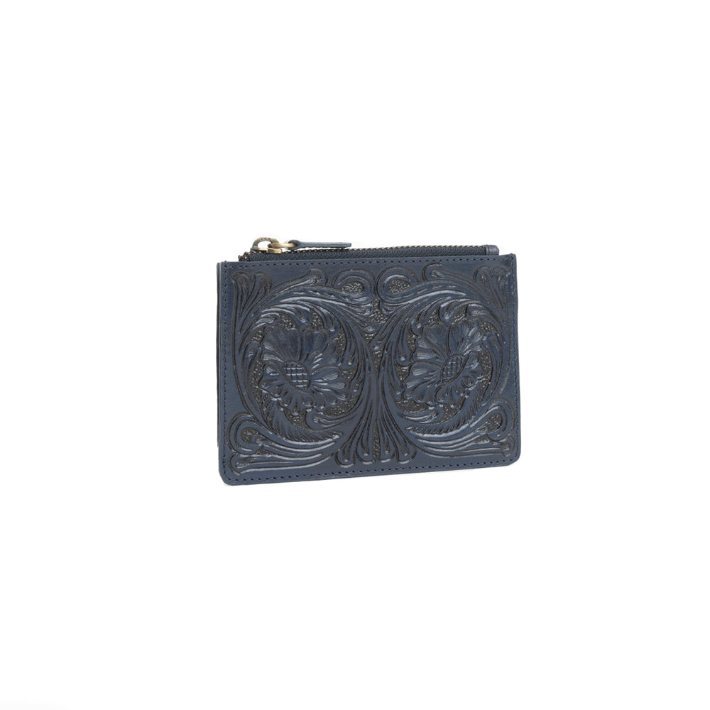 Bloom on the Range Credit Card Wallet in Ebony - Myra USA