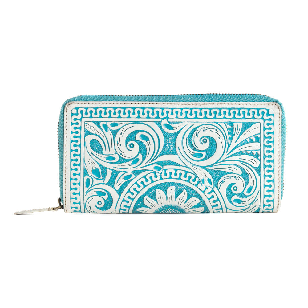 Sunset Valley Wallet in Frosted Turquoise - Myra USA