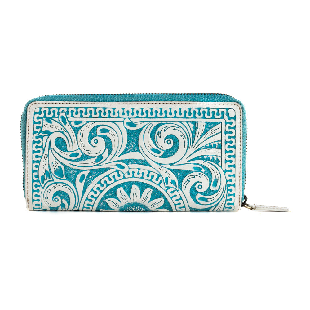 Sunset Valley Wallet in Frosted Turquoise - Myra USA