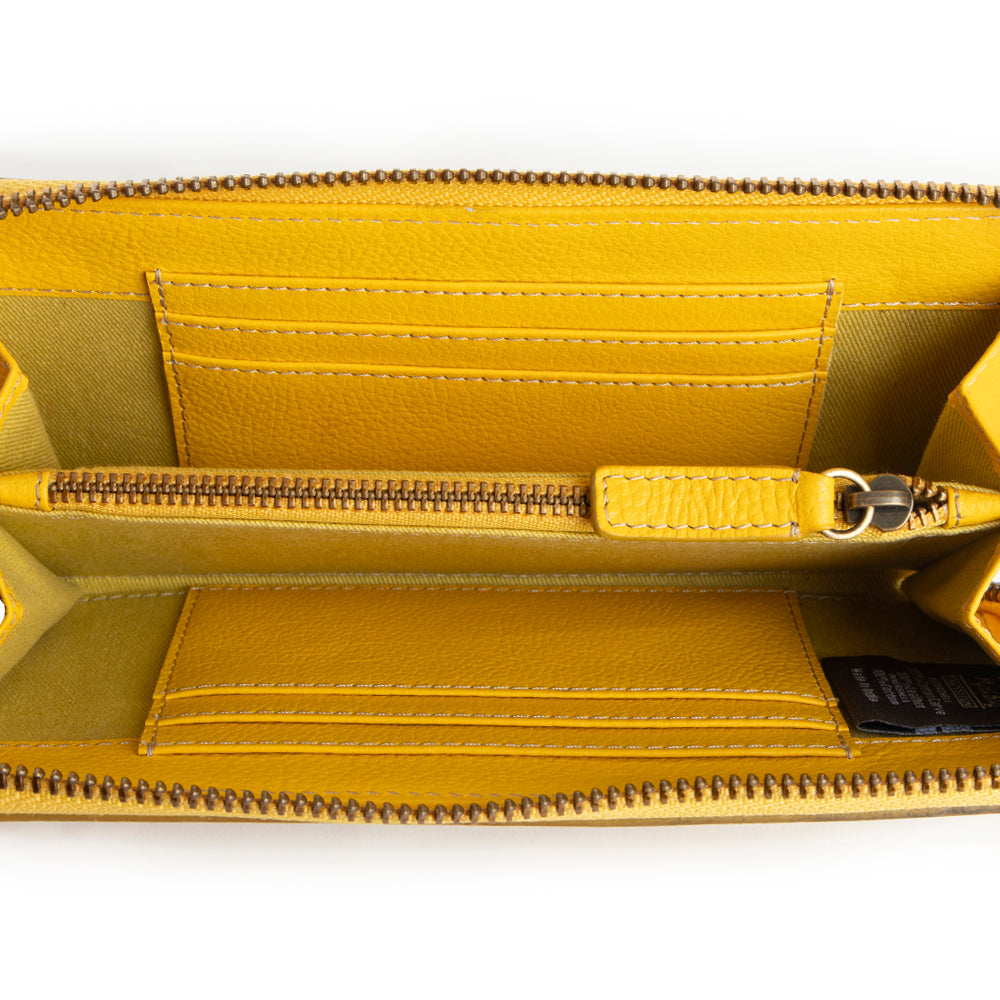 Sunset Valley Wallet in Sunrise Yellow - Myra USA