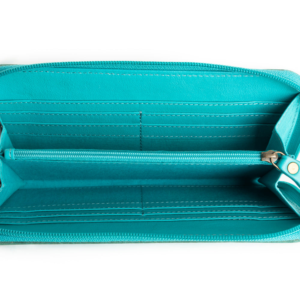 Steerhallow Canyon Wallet in Turquoise - Myra USA