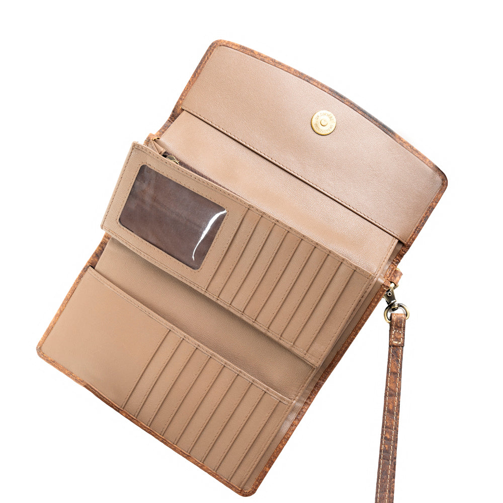 Angelstone Wallet in Brown & White - Myra USA
