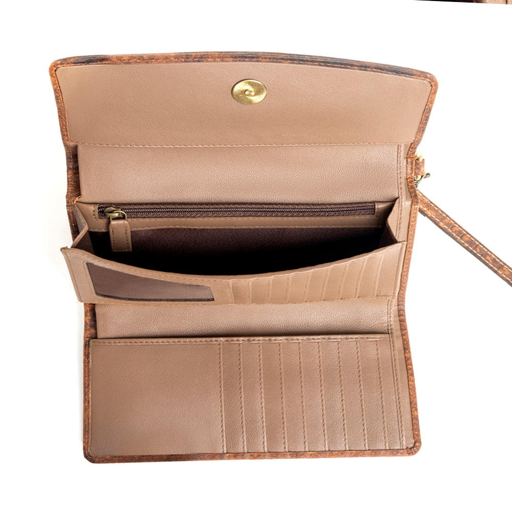 Angelstone Wallet in Brown & White - Myra USA