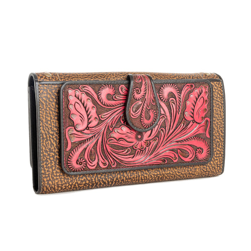 Danohue Peak Wallet in Crimson in Red - Myra USA