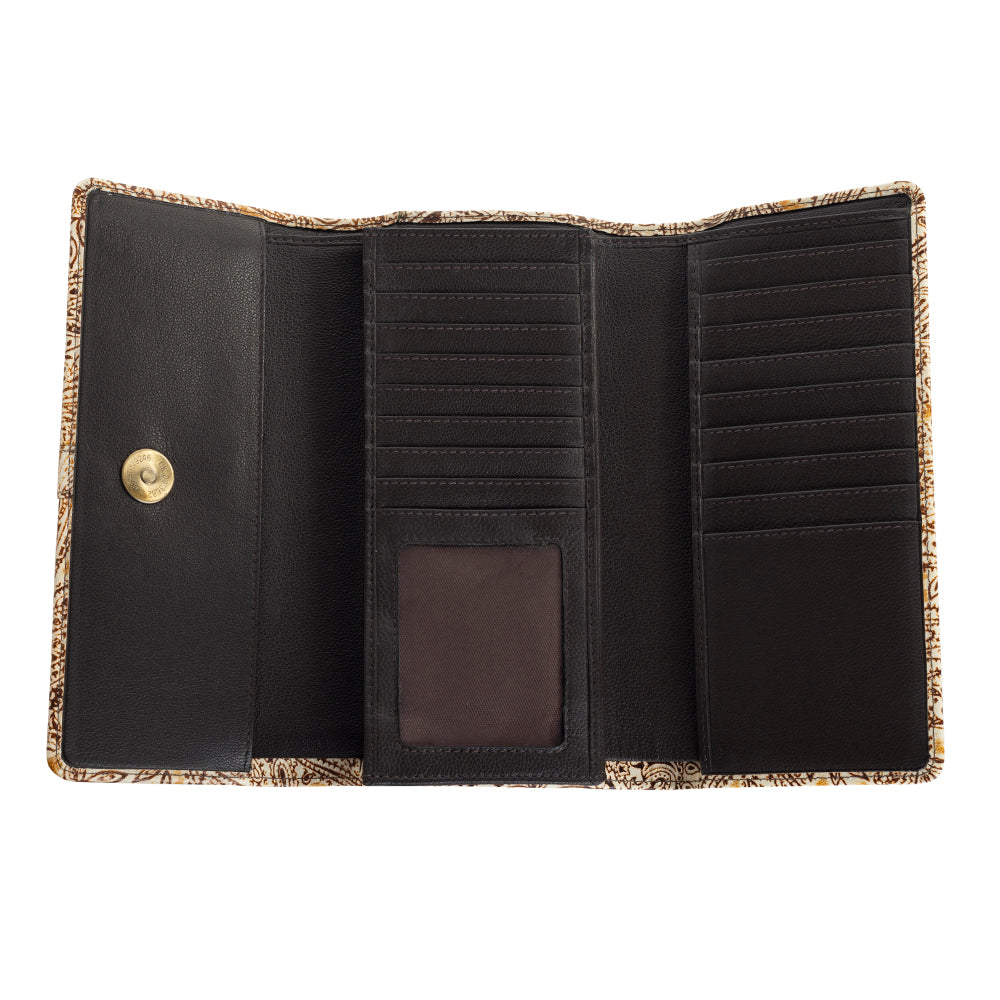 Vista Sonora Wallet in Mocha - Myra USA