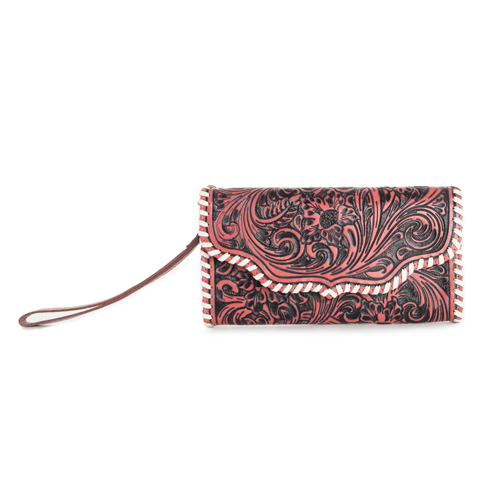Desert Roses Wallet in Crimson In Pink - Myra USA