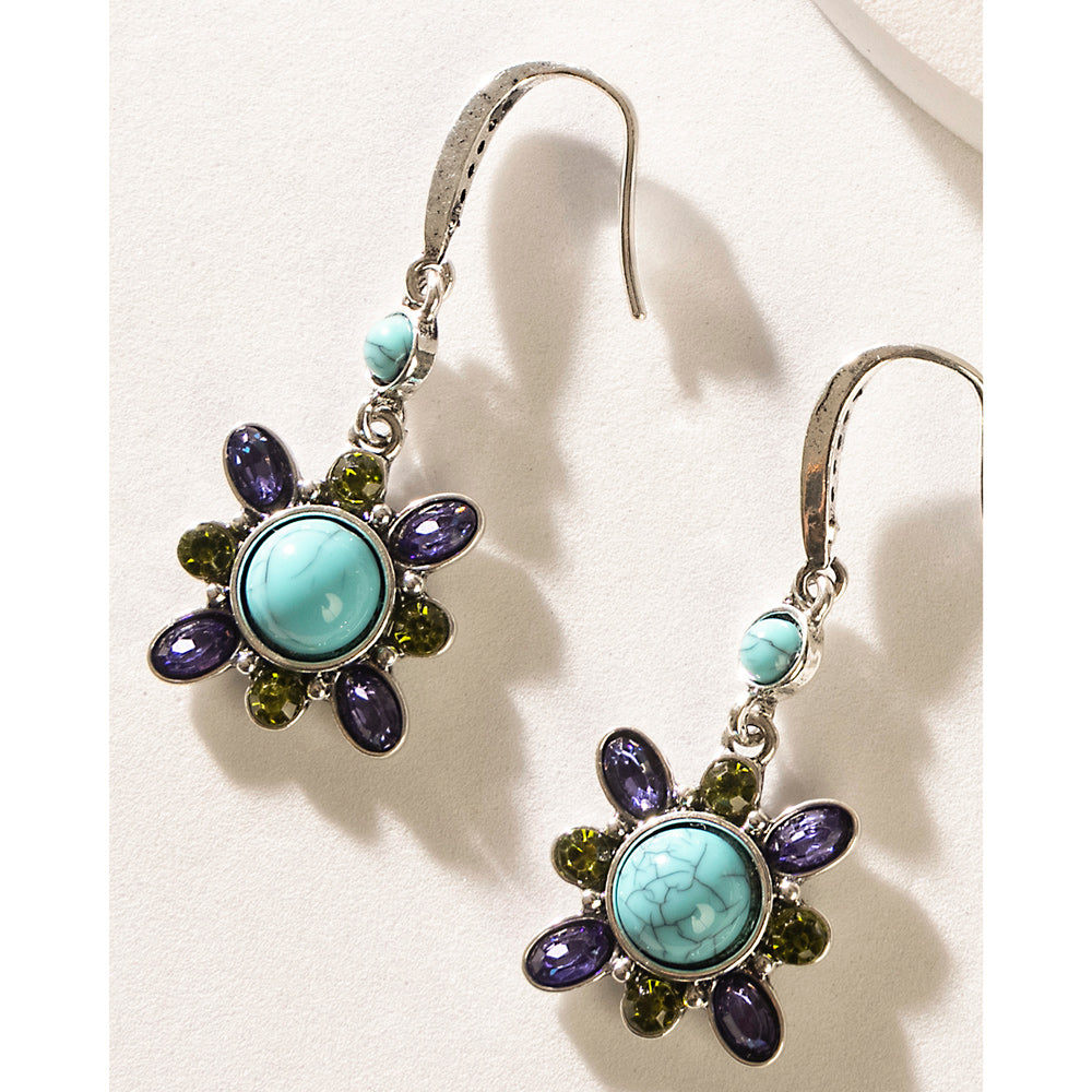 Calibri Trail Earrings In Blue - Myra USA