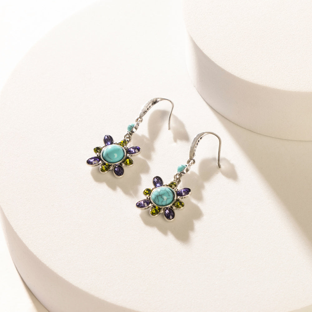 Calibri Trail Earrings In Blue - Myra USA