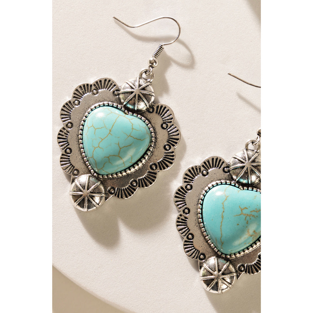 Cross My Heart Earrings In Blue - Myra USA