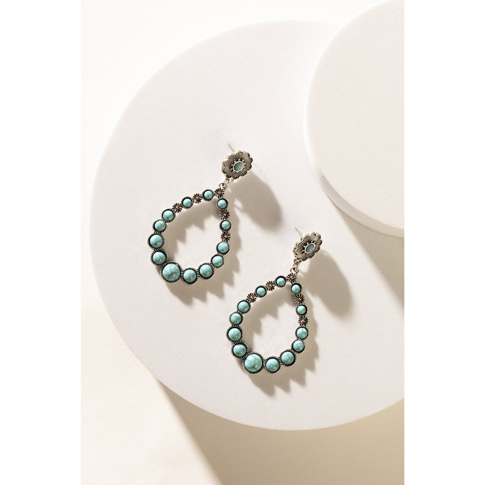 Orbit Allure Earrings In Blue - Myra USA