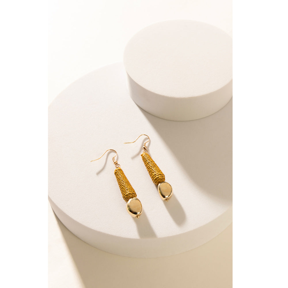 Shinning Nugget Wrapped Earrings In Gold - Myra USA