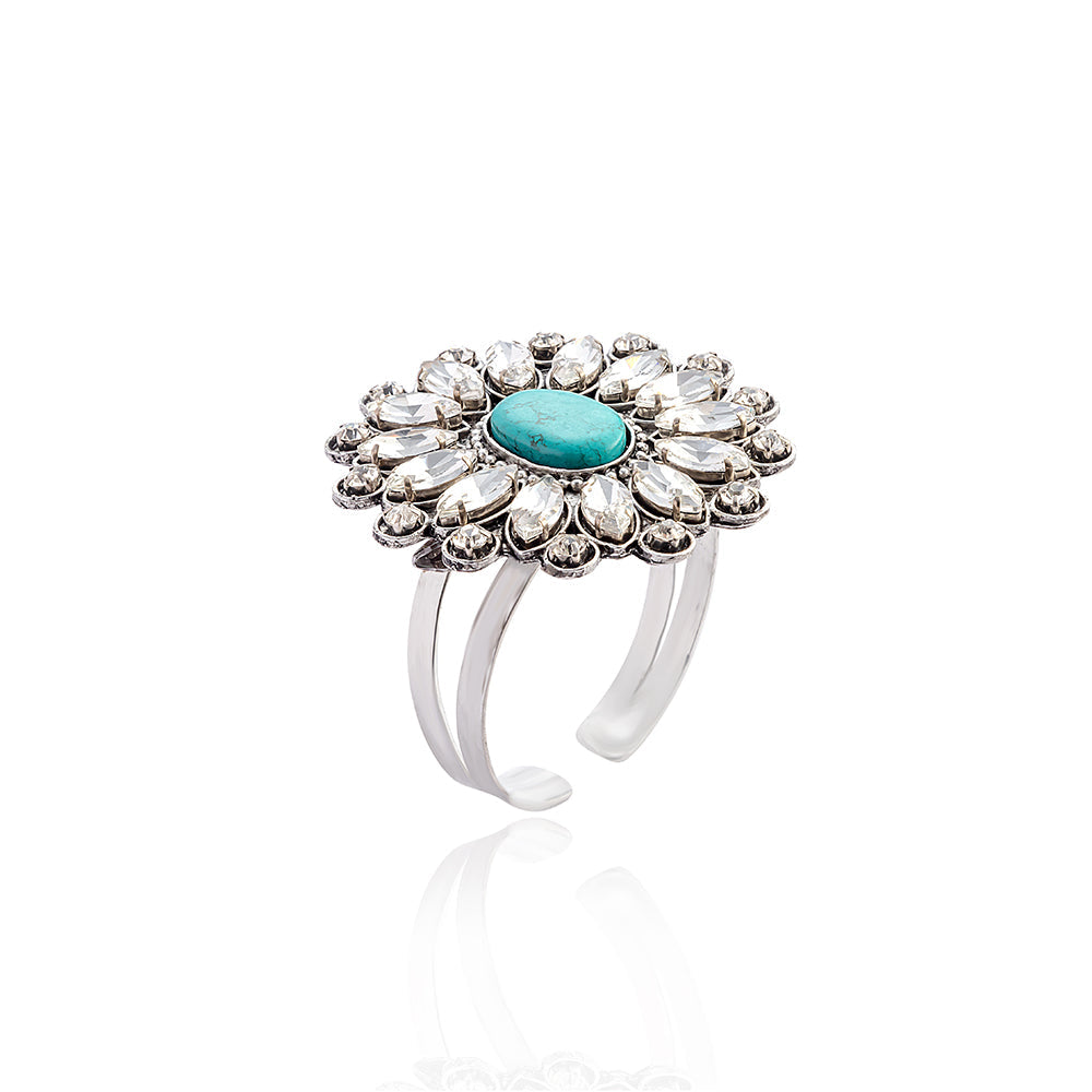 Jeweled Prairie Flower Bracelet - Myra USA