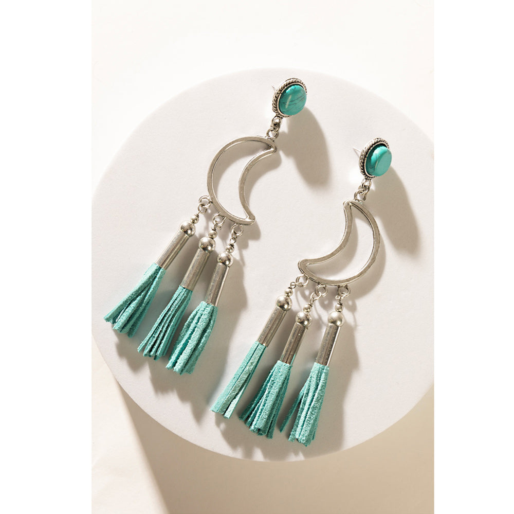 Radiant Moon Earrings In Blue - Myra USA