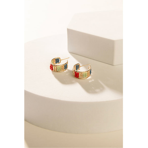 Gerramonda Bead Earrings In Red - Myra USA