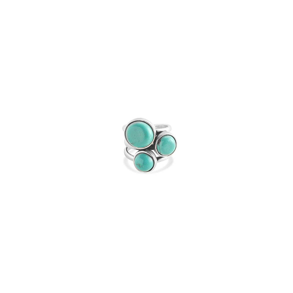 Three Stones Round Ring - Myra USA